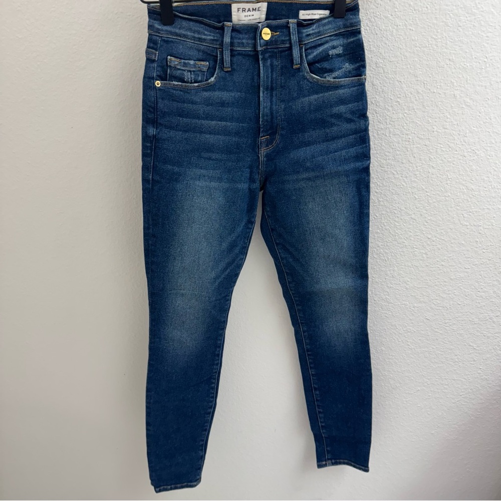 Frame Denim Women's Dark Blue Ankle Jeans